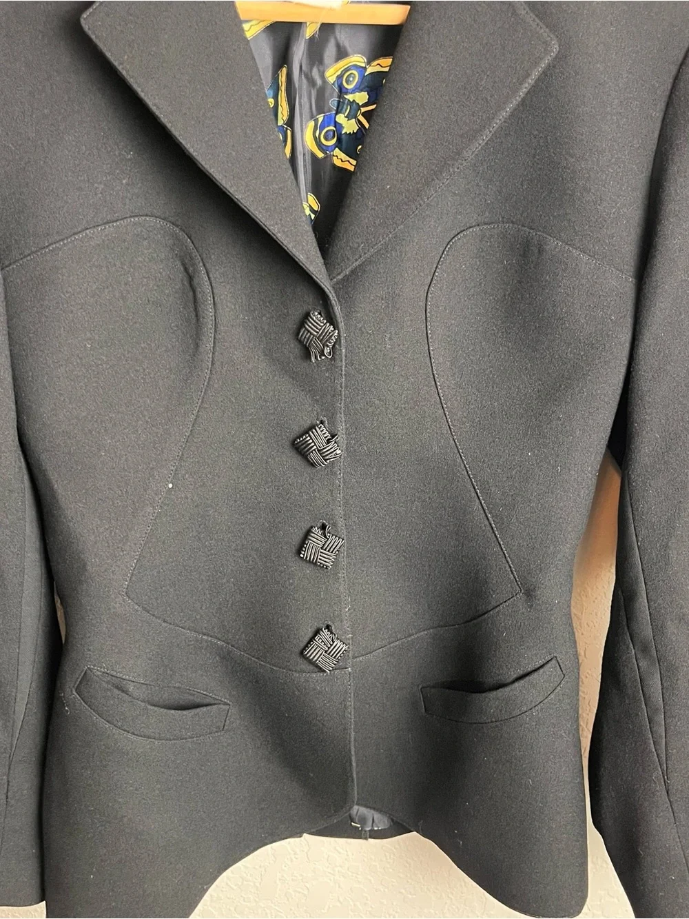 Vintage Azzedine Alaïa 1991 Butterfly Archive Sculpted Blazer FR 38 Jacket Rare - Picture 5 of 16